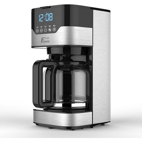 1.5 L Glass Pot Digital Timer Control LCD Display Automatic American Drip Coffee Machine Coffee Maker Steam Tea Maker Machine