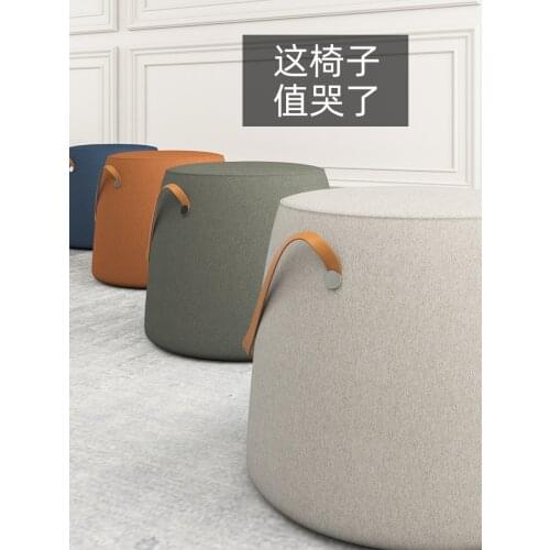 Nordic Style In Shoes Stool Bedroom Furniture Vanity Stool Stepping Stool Fitting Room Upholstered Leisure Stool Living Room