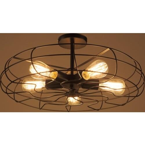 Vintage american personalized bar counter electric fan ceiling light