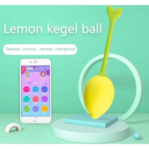 Women Smart Vibrator Massager Kegel Training APP Remote Control Lemon Kegel Ball Wireless Vibrating Egg Pelvic Floor Exercise