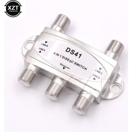 1pc hot sale 4x1 DiSEqC Switch satellite antenna flat LNB Switch for TV DiSEqC Switch Receiver