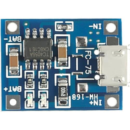 1PCS TP4056 Micro USB 5V 1A Lithium Battery Charger Module Charging Board With Protection Dual Functions 1A Li-ion TP4056 18650