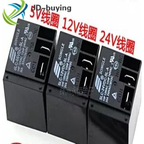 100PCS/lot Power relays SLC-05VDC-SL-A SLC-12VDC-SL-A SLC-24VDC-SL-A 30A T91 HF2100 4PIN A group of normally open