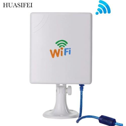 2.4G WiFiUSB adapter 150Mbps Wifi receiver high power outdoor waterproof AP high gain 14dBi antenna 5m cable long distance