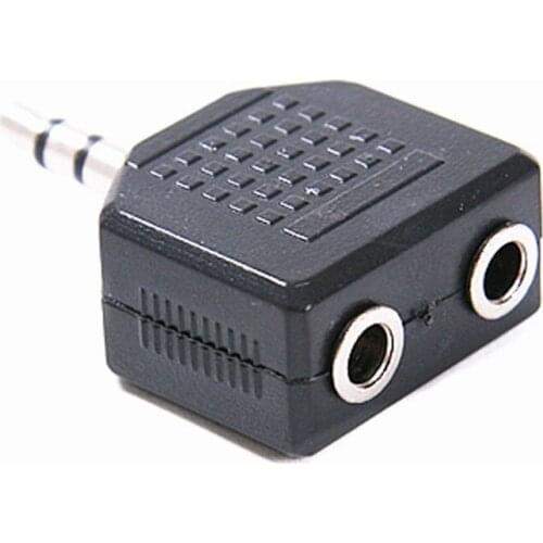 3.5mm Male Stereo Plug To 2 x 3.5mm Female Jack Splitter Audio Adapter for Speakers Headphones 3.5 AUX Cable Adaptor Accessories