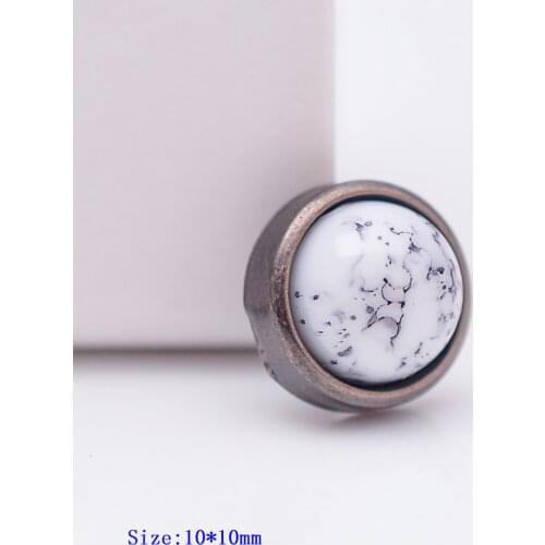 30pc 10mm Turquoise Beads Rivet Stud Fasteners Concho Rivetback For Leathercraft Saddle Tack Bridle Belt Bag Clothes Decor