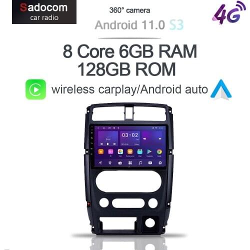 360 Panoramic Camera Carplay 6GB+128GB Android 10.0 Car DVD Player GPS WIFI Bluetooth 5.0 RDS Radio For Suzuki Jimny 2007-2012