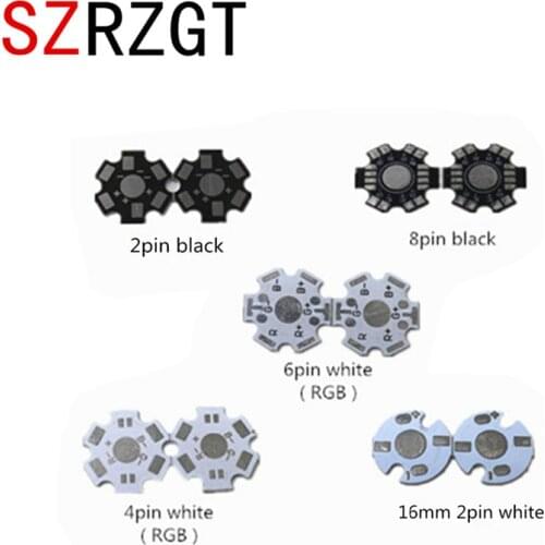 50pcs 1W 3W 5W LED Heat Sink Aluminum Base Plate PCB Board Substrate 20mm Star RGB RGBW DIY Cooling for 1 3 5 W Watt