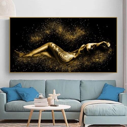 Abstract nude sexy figure art prints and posters printed on canvas as frameless paintings for home living room decoration