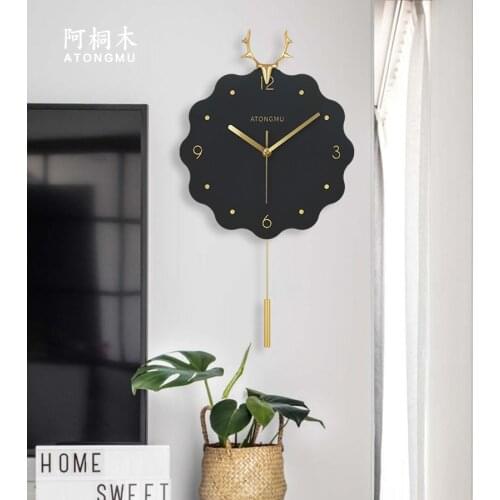 Large Wall Clocks Home Decor Hanging Nordic Living Room Art Wall Clock Household Fashion Creative Luxury Mute Watches Simple