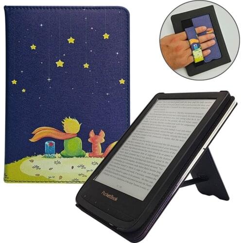 Stand Case for Pocketbook 633/632/627/628/616/606 Fit PocketBook Color/Touch HD 3/Touch Lux 4 5 with Auto Sleep/Wake/Hand Strap