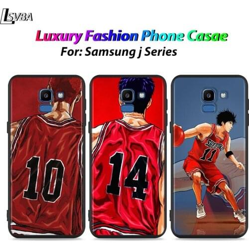 Black Shell Slamdunk 10 Basketball for Samsung Galaxy J7Duo J2 J4 Core J6 J4 Plus J8 J3 J7 J5 Prime 2018 2017 Phone Case