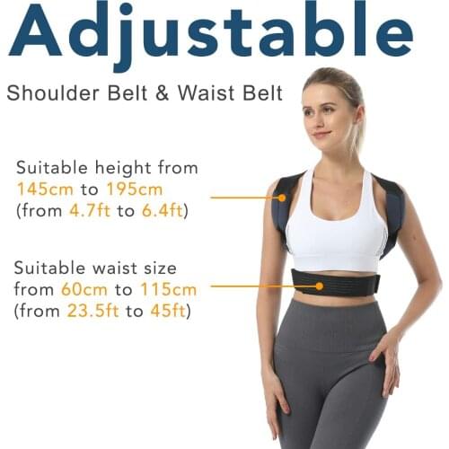 Adjustable Adult Corset Back Posture Corrector Therapy Shoulder Lumbar Brace Spine Support Belt Posture Correction For Men Women