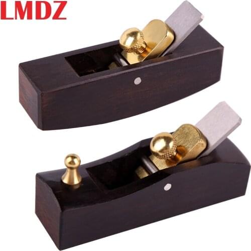 LMDZ Mini Ebony Wood Planer Hand Tool Arc/Flat Bottom Wood Plane Tool Wood Trimming Plane for Woodworking Wooden Planing