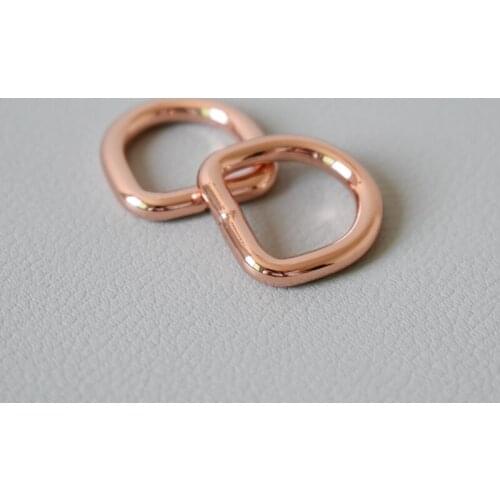 10 Pcs/Lot Metal D-shaped Buckle For 15mm Webbing Environmental Semicircle Button Dee Ring Dog Collar Bags Accessories