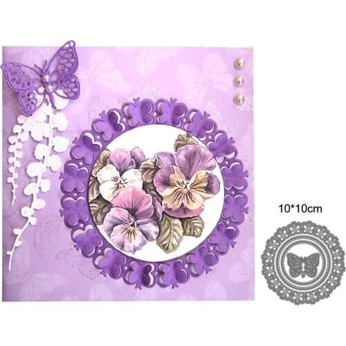 Metal Cutting Dies Cut Mold Butterfly Background Frame Decoration Scrapbook Paper Craft Knife Mould Blade Punch Stencils dies