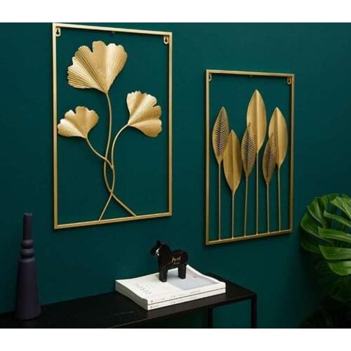 Metal Leaf Wall Hanging Living Room Wall Decoration TV Sofa Background Wall Leaf Series Home Decoration Accessories Painting