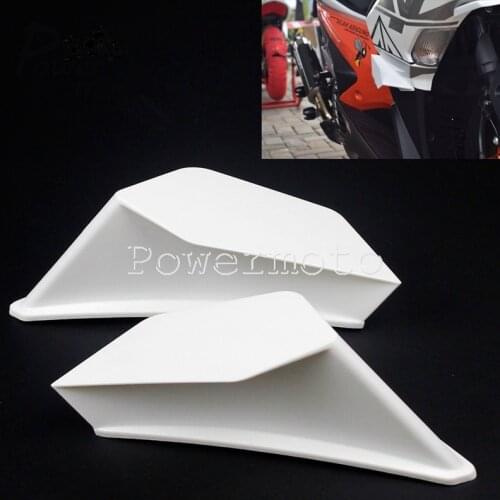 White Black Red 2pcs Motorcycle Aerodynamic Wing Kit Scooter Winglets for Honda NC CB CBR Kawasaki Ninja ZR ZX Yamaha YZF