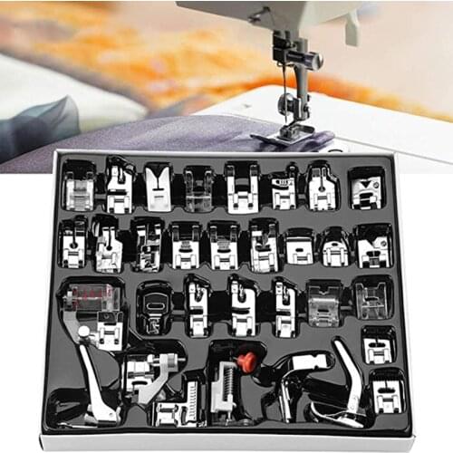 11/32/42/52/62/72pc Professional Presser Feet Set Domestic Sewing Machine Accessories Low Shank Foot Presser Feet Set Tools