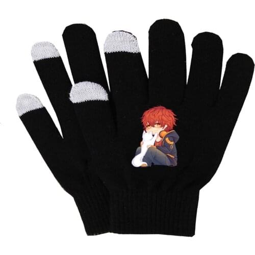 Game Mystic Messenger Gloves Multi-function Winter Soft Gloves Touch Screen Smart Phone Female Gloves