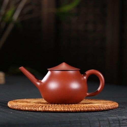 Recommended yixing undressed ore famous all hand zhu mud dahongpao sketch fisherman pot of tea tea kettle