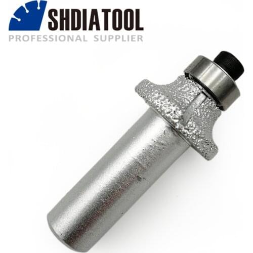 SHDIATOOL Radius 6mm Vacuum brazed diamond router bits for granite 1/2 inch round shank for edge profile No.6