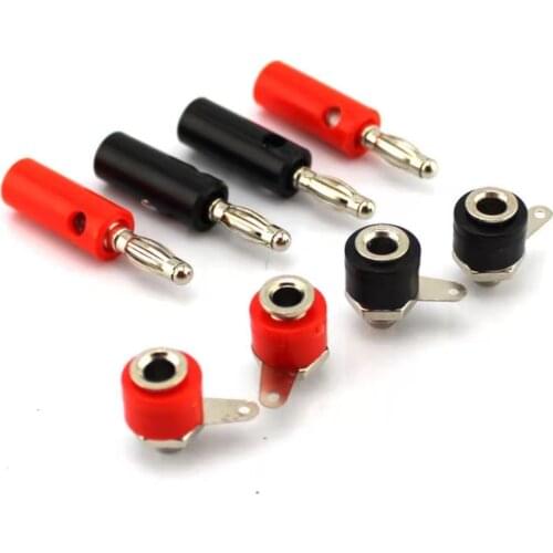 1set Male And Female J072 4mm Banana Plug Male And Female To Insert Connector Banana Pin DIY Model Parts