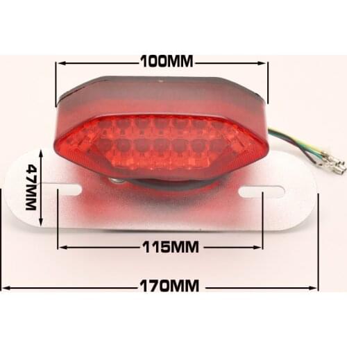 Motorcycle Lights Tail Turn Signal Brake License Plate Integrated Light For ATV Quad D-AX Monkey Bike