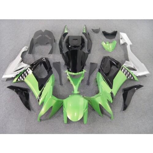 TOP green white Fairing kit for KAWASAKI Ninja ZX10R 08 09 10 ZX 10R 2008 2009 2010 ABS Motorcycle Fairings set+gifts KN04