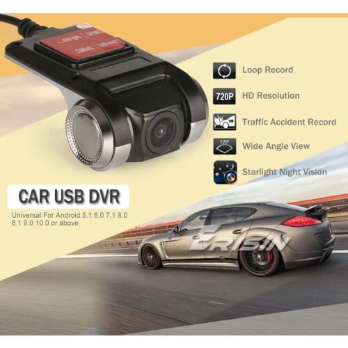 Erisin ES570 Night Vision 120° USB DVR Front Camera 720P Car Dash Recorder For Android 5.1+ Car Stereos *FREE 16GB TF Card