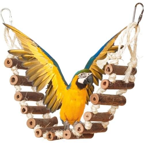 Pet Hanging Swing Pet Bird Swing Toys for Parrot Parakeet Perches Hanging Cage Toy Cockatiels Macaws Finches Colorful Toy