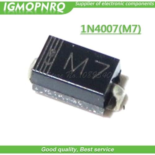 1000 PCS 1N4007 M7 DO-214 1N4007 IN4007 SMD 1.0A 1000V RECTIFIERS New Original Free Shipping