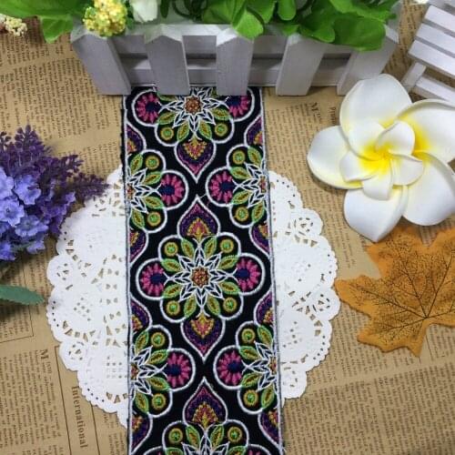 Miao embroidery lace sewing trim dress collar ribbon tape webbing ethnic tribal hmong boho gypsy DIY accessories thai india jean