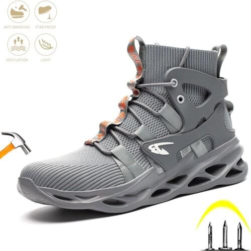Safety Work Shoes Men Steel Toe Cap Industrial Boot Anti-smashing Anti-piercing Construction Advisable Boot Breathable Sneakers