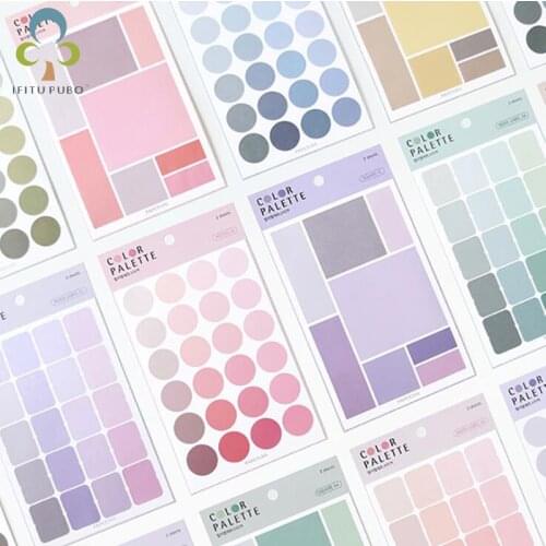 4Pcs DIY Stickers Dot Gradient Color Scrapbook Album Photo Wall Journal Project Making Happy Card Decoration Sealing Sticker GYH