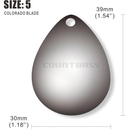 50PCS Size 5 -30x39mm Nickel Plating Steel Smooth Colorado Spinner Blade,DIY Spinner bait Fishing Lures, Tackle Craft