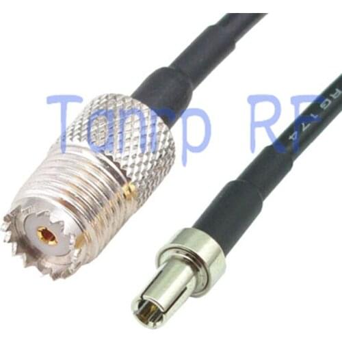 6in mini UHF female jack to TS9 male plug RF connector adapter 15CM Pigtail coaxial jumper cable RG174 extension cord