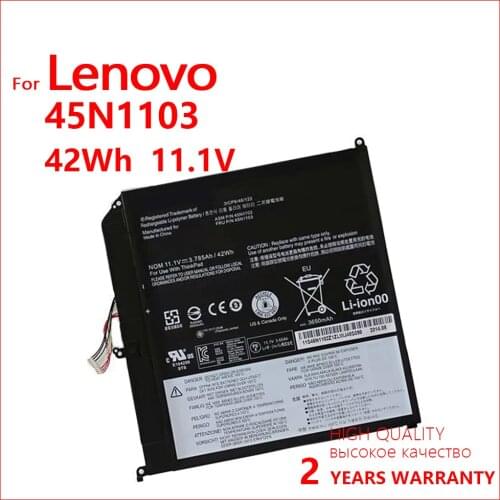 100% Genuine Laptop battery 45N1102 45N1103 for Lenovo ThinkPad X1 helix Tablet Built-in battery 11.1V 3650mAh 42Wh Batteria