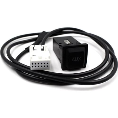 Car AUX Cable Harness W/ Socket For VW Golf MK6 Jetta MK5 Sagitar RCD510/310