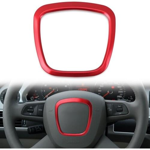 Car Metal Steering Wheel Ring Frame Cover For Audi A3 A8L A4 A5 A6 A6L Q7 Q5 Q3 Interiro Decoration Sticker Accessories