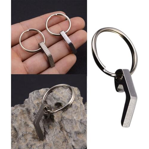 Titanium Alloy Stainless Steel Keychain Mini Beer Bottle Opener Camping Equipment Device Outdoor Kitchen Tools