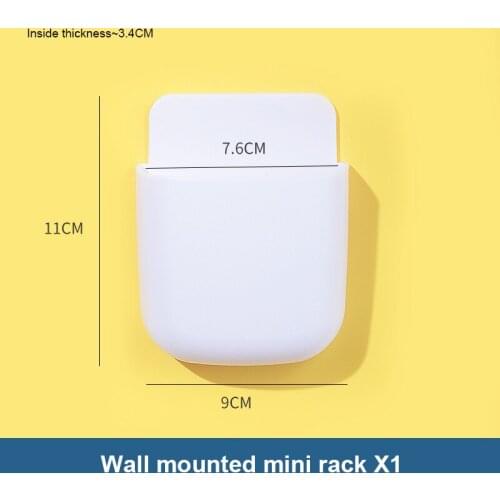 Pencil Holder Office Pen Holder Iron Wall Mounted Storage Box Rack Mobile Phone Remote Control Storage Box With Transparent