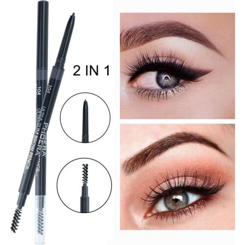 Double Ended Ultra-fine Triangle Eyebrow Pencil Natural Long Lasting Black Brown Eye Brow Tint Cosmetics Tools Eyebrow Makeup