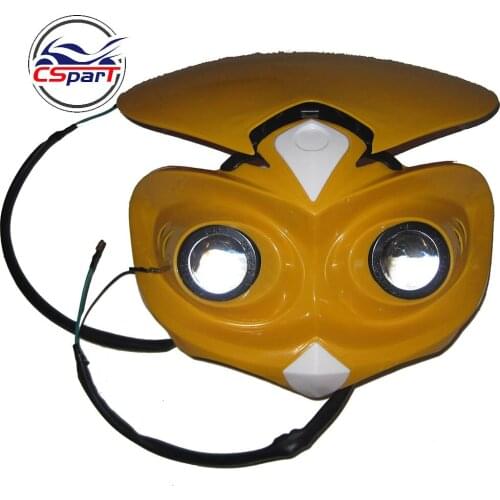 Motorcycle Universal Vision Headlight For kawasaki KLX450 Fit Off Road Dirt Bike Pit CRF KLX Yellow