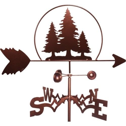 Retro Iron Weathervane Wind Direction Indicator Garden Farm Scene Ornament