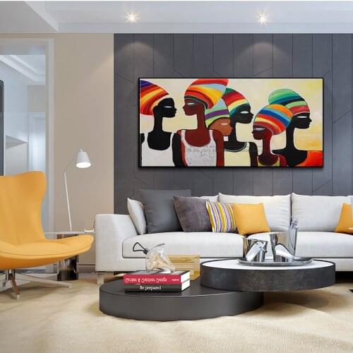 African art painting figure acrylic Abstract hand painted canvas oil paintings interior decoration large one piece paintings