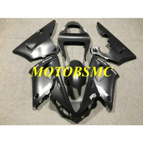 Custom Motorcycle Fairing Kit for YZFR1 00 01 YZF R1 2000 2001 YZF1000 ABS Matte Black Bodywork+Gifts YF52