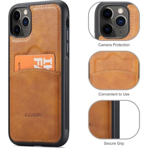 For iPhone 12 12MINI 12Pro Max Leather Case For iPhone 11 11Pro Max Phone Case Back Cover with Card Slot
