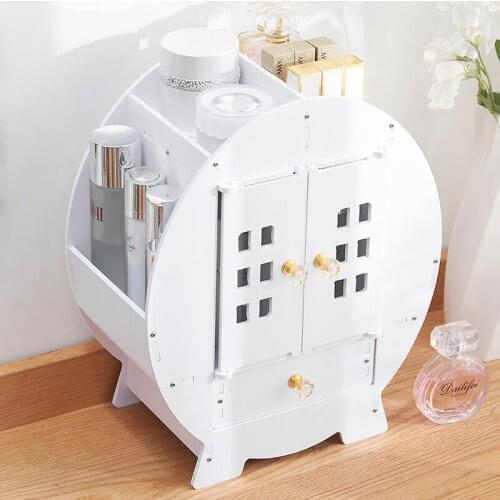 Creative Cosmetics Storage Box Organizer Rack Desktop Dressing Box Multi-function Drawer Type Shelf Storage Holder Jewelry Box