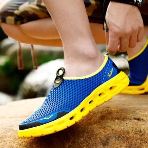 Mesh Breathable Summer Beach Walking Shoes Big Quick Dry Water Shoes Cheap Outdoor Running Shoes Light Comfortale Lover Sneakers